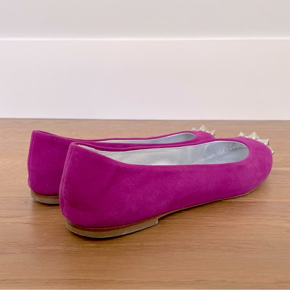 Giuseppe Zanotti Malika Spiked Toecap Suede Ballet Flats IT39 - Picture 4 of 12